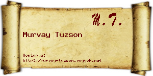 Murvay Tuzson névjegykártya